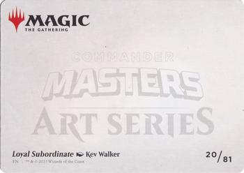 2023 Magic: The Gathering Commander Masters - Art Series Gold-Stamped #20/81 Loyal Subordinate Back