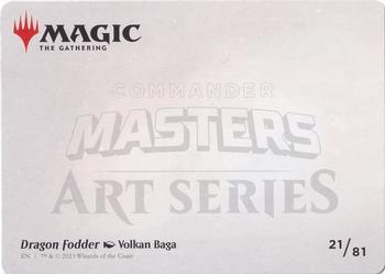 2023 Magic: The Gathering Commander Masters - Art Series Gold-Stamped #21/81 Dragon Fodder Back