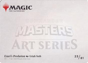 2023 Magic: The Gathering Commander Masters - Art Series Gold-Stamped #23/81 Ezuri's Predation Back