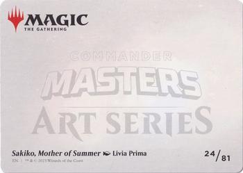 2023 Magic: The Gathering Commander Masters - Art Series Gold-Stamped #24/81 Sakiko, Mother of Summer Back