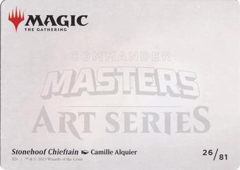 2023 Magic: The Gathering Commander Masters - Art Series Gold-Stamped #26/81 Stonehoof Chieftain Back