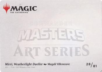 2023 Magic: The Gathering Commander Masters - Art Series Gold-Stamped #28/81 Mirri, Weatherlight Duelist Back