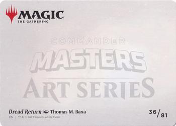2023 Magic: The Gathering Commander Masters - Art Series Gold-Stamped #36/81 Dread Return Back