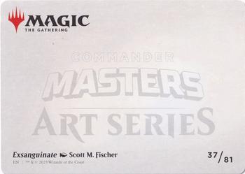 2023 Magic: The Gathering Commander Masters - Art Series Gold-Stamped #37/81 Exsanguinate Back