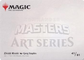 2023 Magic: The Gathering Commander Masters - Art Series Gold-Stamped #41/81 Elvish Mystic Back