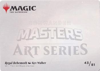 2023 Magic: The Gathering Commander Masters - Art Series Gold-Stamped #43/81 Regal Behemoth Back