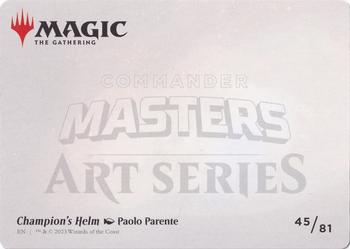 2023 Magic: The Gathering Commander Masters - Art Series Gold-Stamped #45/81 Champions Helm Back