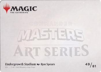 2023 Magic: The Gathering Commander Masters - Art Series Gold-Stamped #49/81 Undergrowth Stadium Back
