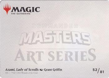 2023 Magic: The Gathering Commander Masters - Art Series Gold-Stamped #52/81 Azami, Lady of Scrolls Back
