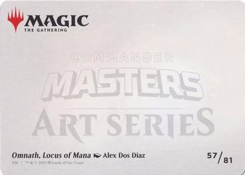 2023 Magic: The Gathering Commander Masters - Art Series Gold-Stamped #57/81 Omnath, Locus of Mana Back