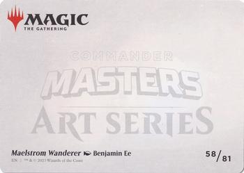2023 Magic: The Gathering Commander Masters - Art Series Gold-Stamped #58/81 Maelstrom Wanderer Back