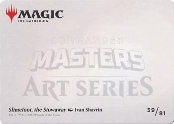 2023 Magic: The Gathering Commander Masters - Art Series Gold-Stamped #59/81 Slimefoot, the Stowaway Back