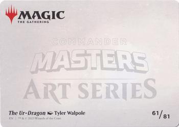 2023 Magic: The Gathering Commander Masters - Art Series Gold-Stamped #61/81 The Ur-Dragon Back