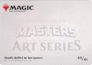2023 Magic: The Gathering Commander Masters - Art Series Gold-Stamped #63/81 Deadly Rollick Back