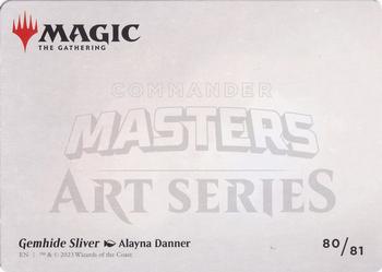 2023 Magic: The Gathering Commander Masters - Art Series Gold-Stamped #80/81 Gemhide Sliver Back