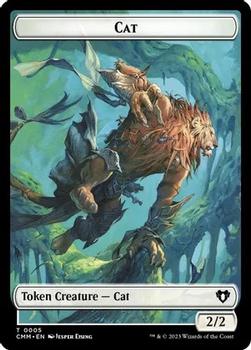 2023 Magic: The Gathering Commander Masters - Double Sided Tokens #0005/0035 Cat / Saproling Front