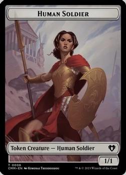 2023 Magic: The Gathering Commander Masters - Double Sided Tokens #0006/0012 Human Soldier / Drake Front