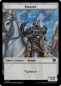2023 Magic: The Gathering Commander Masters - Double Sided Tokens #0007/0040 Knight  Clue Front