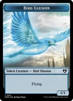 2023 Magic: The Gathering Commander Masters - Double Sided Tokens #0011/0047 Bird Illusion / Thopter Front