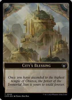 2023 Magic: The Gathering Commander Masters - Double Sided Tokens #0012/0049 Drake / City's Blessing Back