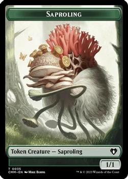 2023 Magic: The Gathering Commander Masters - Double Sided Tokens #0017/0035 Rat / Saproling Back