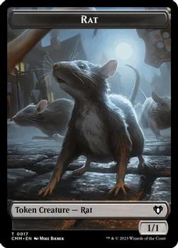 2023 Magic: The Gathering Commander Masters - Double Sided Tokens #0017/0035 Rat / Saproling Front