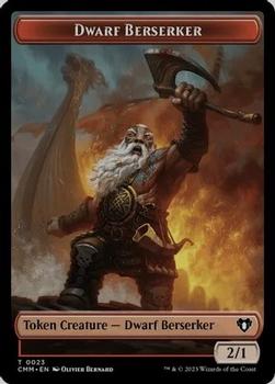 2023 Magic: The Gathering Commander Masters - Double Sided Tokens #0019/0023 Zombie / Dwarf Berserker Back