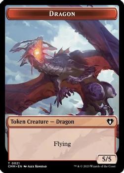 2023 Magic: The Gathering Commander Masters - Double Sided Tokens #0021/0024 Dragon / Elemental Front