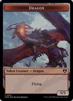 2023 Magic: The Gathering Commander Masters - Double Sided Tokens #0021/0047 Dragon / Thopter Front