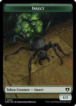 2023 Magic: The Gathering Commander Masters - Double Sided Tokens #0033/0035 Insect / Saproling Front