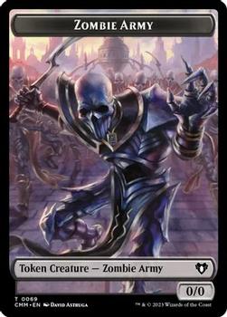 2023 Magic: The Gathering Commander Masters - Commander Decks Double Sided Tokens #0063/0069 Human Warrior / Zombie Army Back
