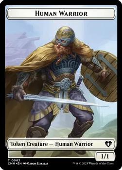 2023 Magic: The Gathering Commander Masters - Commander Decks Double Sided Tokens #0063/0069 Human Warrior / Zombie Army Front