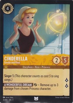 2023 Disney Lorcana TCG: The First Chapter #3/204 Cinderella - Gentle and Kind Front