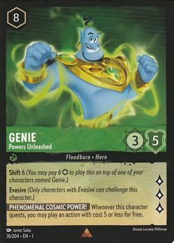 2023 Disney Lorcana TCG: The First Chapter #76/204 Genie - Powers Unleashed Front