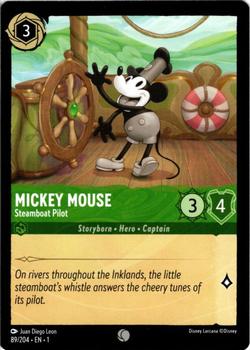 2023 Disney Lorcana TCG: The First Chapter #89/204 Mickey Mouse - Steamboat Pilot Front