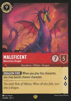 2023 Disney Lorcana TCG: The First Chapter #113/204 Maleficent - Monstrous Dragon Front