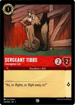 2023 Disney Lorcana TCG: The First Chapter #124/204 Sergeant Tibbs - Courageous Cat Front