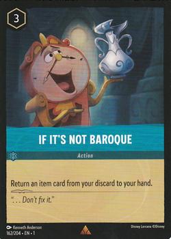 2023 Disney Lorcana TCG: The First Chapter #162/204 If It's Not Baroque Front