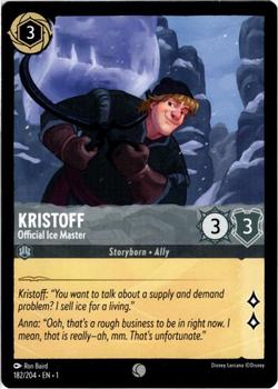2023 Disney Lorcana TCG: The First Chapter #182/204 Kristoff - Official Ice Master Front
