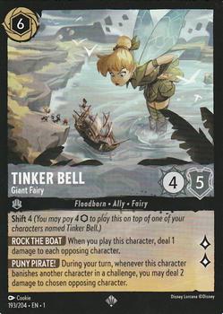 2023 Disney Lorcana TCG: The First Chapter #193/204 Tinker Bell - Giant Fairy Front