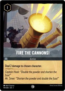 2023 Disney Lorcana TCG: The First Chapter #197/204 Fire the Cannons! Front