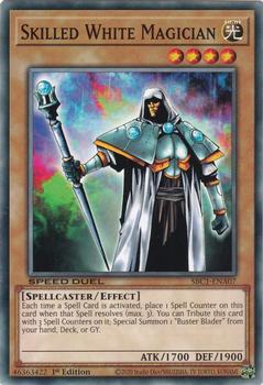 2023 Yu-Gi-Oh! Speed Duel: Streets of Battle City - English 1st Edition #SBC1-ENA07 Skilled White Magician Front