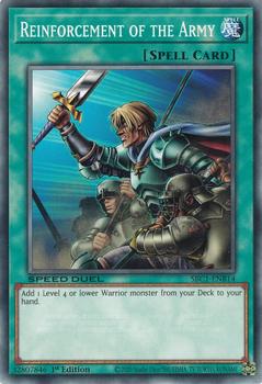 2023 Yu-Gi-Oh! Speed Duel: Streets of Battle City - English 1st Edition #SBC1-ENB14 Reinforcement of the Army Front