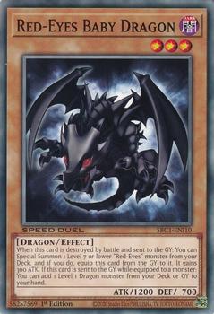 2023 Yu-Gi-Oh! Speed Duel: Streets of Battle City - English 1st Edition #SBC1-ENI10 Red-Eyes Baby Dragon Front