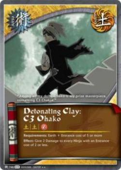 2010 Naruto Series 19: Path of Pain 1st Edition #POFPJ-746 Detonating Clay: C3 Ohako Front