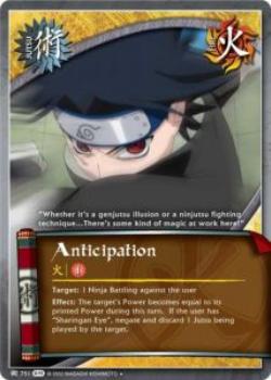 2010 Naruto Series 19: Path of Pain 1st Edition #POFPJ-751 Anticipation Front