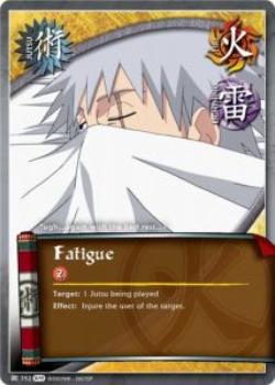 2010 Naruto Series 19: Path of Pain 1st Edition #POFPJ-752 Fatigue Front