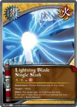 2010 Naruto Series Tournament Pack 1 #TP1J-699 Lightning Blade Single Slash Front