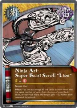 2010 Naruto Series Tournament Pack 1 #TP1J-700 Ninja Art: Super Beast Scroll 'Lion' Front