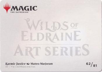 2023 Magic: The Gathering Wilds Of Eldraine - Art Series Gold Stamped Signature #62 Karmic Justice Back